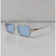 Ayel Aksesuar Retro Güneş Gözlüğü Beyaz Şeffaf