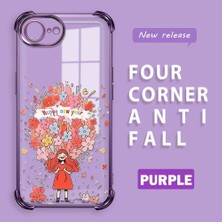 Ucuc iPhone 16E Uyumlu Şeffaf Dört Köşe Kaplama Parlak Kenar Silikon Kılıf