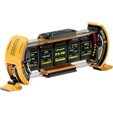 Divoom Times Gate 5 Ekranlı Rgb Işıklı Akıllı Dijital Saat, Dekor resim çerçevesi, Sarı