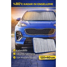 NKT GROUP Araba Ön Cam Güneşlik Anti-Uv Oto Güneşlik 120 x 60 cm Araç Gölgelik Oto Içi Vantuzlu