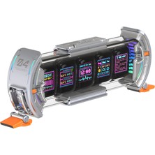 Divoom Times Gate 5 Ekranlı Rgb Işıklı Akıllı Dijital Saat Youtuber ve Oyuncu Dekor Resim Çerçevesi Gri