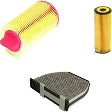 Sardes Filtre Seti Mercedes C Serisi W204 C 180 Kompressor 2008-2010 3lü Hava + Yağ F. + Polen