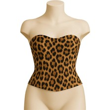 Red Womans Leopar Mı Emay 9155 Terletici Korse Büstiyer