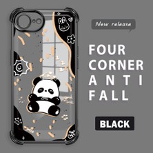 Ucuc iPhone 16E Uyumlu Şeffaf Dört Köşe Kaplama Parlak Kenar Silikon Kılıf