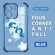 Ucuc Poco C65 Uyumlu Şeffaf Dört Köşe Kaplama Parlak Kenar Silikon Kılıf