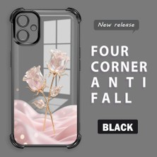 Ucuc Samsung Galaxy A06 Uyumlu Şeffaf Dört Köşe Kaplama Parlak Kenar Silikon Kılıf