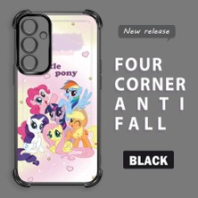 Ucuc Samsung Galaxy A55 Uyumlu Şeffaf Dört Köşe Kaplama Parlak Kenar Silikon Kılıf