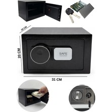 Moonshop Pro Seri Elektronik Şifreli Parmak Izli Para Çelik ve Otel Kasası Paslanmaz