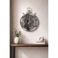 Mars Concept 3 Kademeli Dokunmatik LED Işıklı, Hareketli Çark Mekanizmalı Metal Duvar Saati