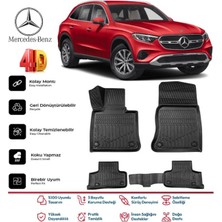 Btl Otomotiv Mercedes Glc Suv 2023 ve Sonrası 4.5d Premium Havuzlu Siyah Paspas Takımı Kokusuz