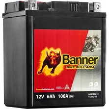 Banner Bike Bull Agm 50614 YTX7L-BS ( Dik ) 12 V 6 Ah 0