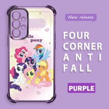 Ucuc Samsung Galaxy A73 Uyumlu Şeffaf Dört Köşe Kaplama Parlak Kenar Silikon Kılıf