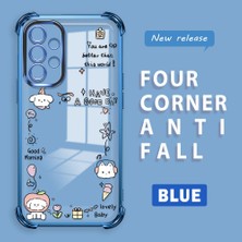 Ucuc Samsung Galaxy A52/A52S Uyumlu Şeffaf Dört Köşe Kaplama Parlak Kenar Silikon Kılıf