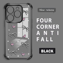 Ucuc Infinix Smart 8/8 Pro Uyumlu Şeffaf Dört Köşe Kaplama Parlak Kenar Silikon Kılıf