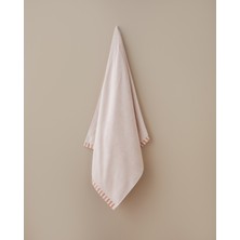 English Home Stripe Edge Pamuk Banyo Havlusu 70x140 cm Pudra