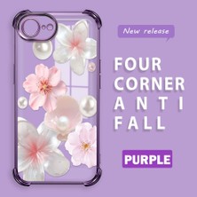 Ucuc iPhone 16E Uyumlu Şeffaf Dört Köşe Kaplama Parlak Kenar Silikon Kılıf