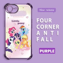 Ucuc iPhone 16E Uyumlu Şeffaf Dört Köşe Kaplama Parlak Kenar Silikon Kılıf