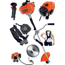 Moonshop 4,5 Hp 2 Zamanlı Dark Orange Yan Tipi Benzin Motorlu Çim Biçme Makinesi