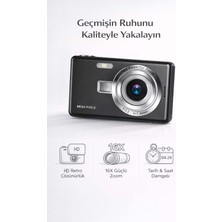 FaroxTech Retro Seri Dijital Fotoğraf Makinesi 16X Zoom - Nostaljik Video ve Fotoğraf Kayıt Cihazı