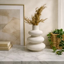 Home Dekoratif Biblo Dalgalı Büyük Vazo (Tekli)