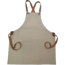 Barista Önlük Şef Cafe Mutfak Garson Restaurant Seramik Kanvas Panama Kumaş Su Itici Leke Tutmaz