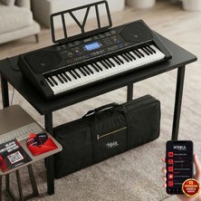 Midex PS-4500 Tuş Hassasiyetli 61 Tuşlu Org Dijital LCD Ekran USB MP3 Çanta Notalık Metod (300 Ses 300 Ritim)