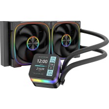 Dragos Rock LCD Ekranlı 240MM Argb Siyah Işlemci Sıvı Soğutucu