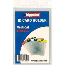 Bigpoint Kart Poşeti Dikey Beyaz 55X85 mm