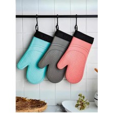 Stilsenin34 Yalıtımlı Kalınlaştırılmış Silikonlu Isıya Dayanıklı Fırın Eldiveni 1 Adet