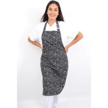 Lobby Uniform Siyah Baskılı Aşçı Önlüğü