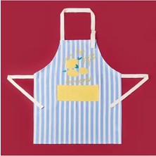 Evidea Soft Lime Cello Thea Mutfak Önlüğü - Mavi / Ekru - 54X78 cm