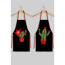 Ays Home 2'li Kaktüs Desen Mutfak Önlüğü Seti