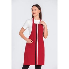 Vatan Tekstil Kadın Boyundan Asmalı Çizgili Barista Şef Mutfak Önlüğü 60X85 cm