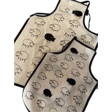 Vilera Home Kuzu Desen Anne Çocuk Mutfak Önlüğü Takım