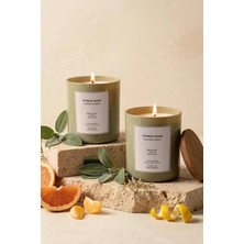 Le Jardin Citrus Sage Kokulu 2'li Mum Seti Yeşil 120 gr - 200 gr