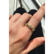 Spossy Silver Jewelry Üçgen Yüzük