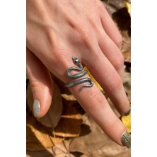 Spossy Silver Jewelry Yılan Yüzük