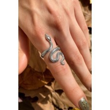 Spossy Silver Jewelry Yılan Yüzük