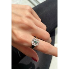 Spossy Silver Jewelry Labirent Taş Yüzük