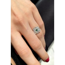 Spossy Silver Jewelry Kare Yüzük