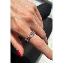 Spossy Silver Jewelry Halka Sıralı Yüzük
