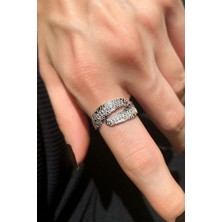Spossy Silver Jewelry Yaprak Yüzük