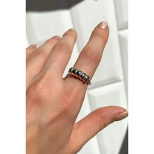 Spossy Silver Jewelry 5li Bombeli Yüzük