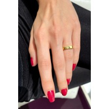 Spossy Silver Jewelry Tek Taşlı Zarif Yüzük