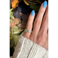 Spossy Silver Jewelry Baget Taşlı Serçe Parmak/eklem Yüzük