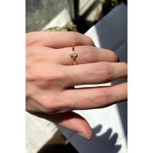 Spossy Silver Jewelry Zarif Baget Taşlı Yüzük