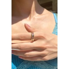 Spossy Silver Jewelry Badem Taşlı Yüzük