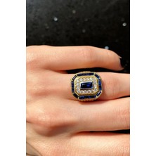 Spossy Silver Jewelry Baget Taşlı Yüzük