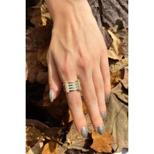 Spossy Silver Jewelry Geniş Kemerli Tasarım Yüzük