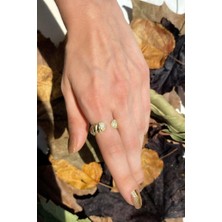 Spossy Silver Jewelry Taşlı Burma Yüzük